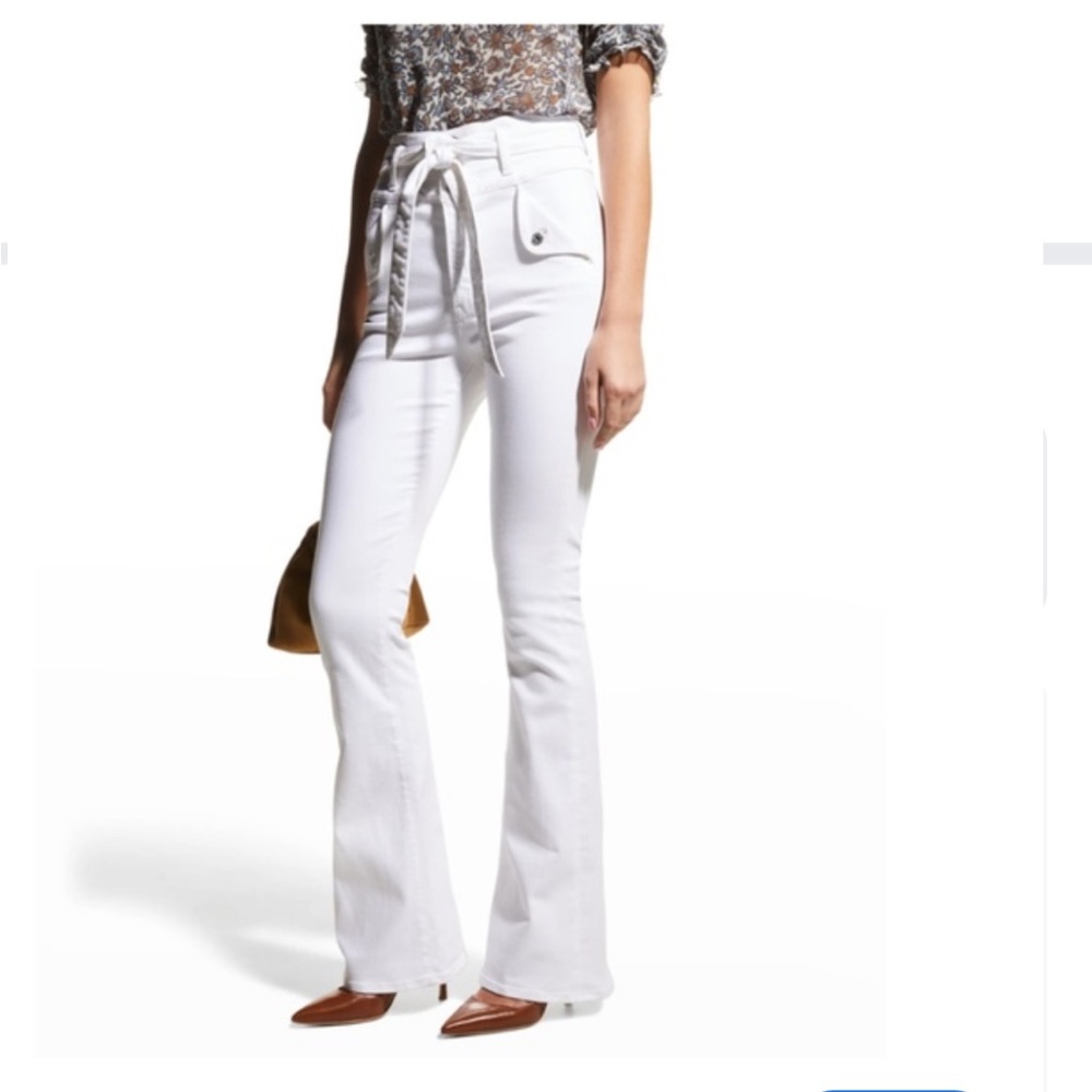 Veronica Beard White Button-Detail Pants